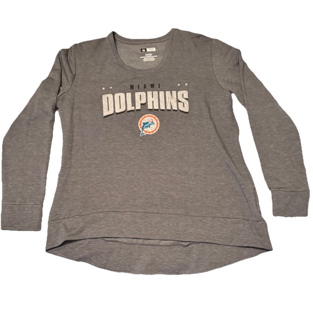 Miami Dolphins NFL Team Apparel Woman's Long Sleeve Shirt Size XL New With Tags.